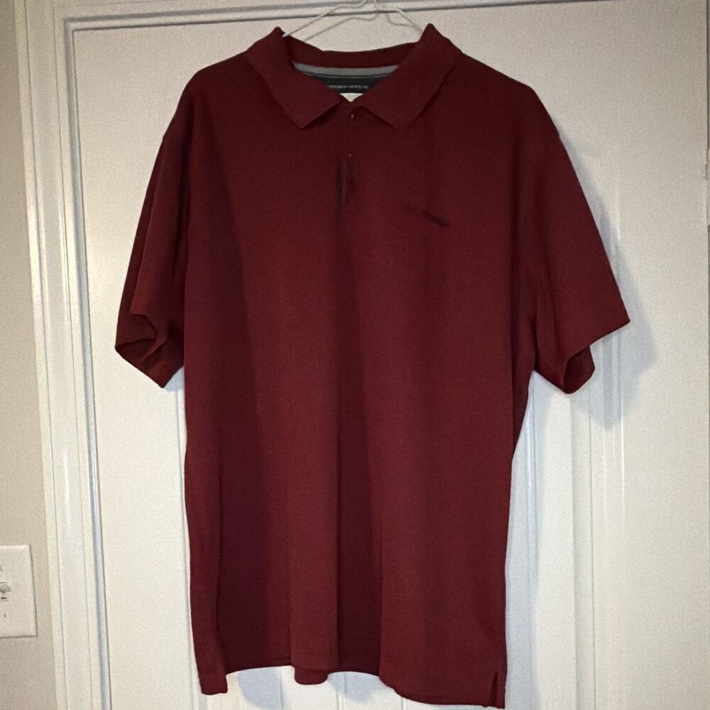 Columbia Omni-Wick Men’s Polo Shirt Size XL Red Short Sleeve Performance Golf